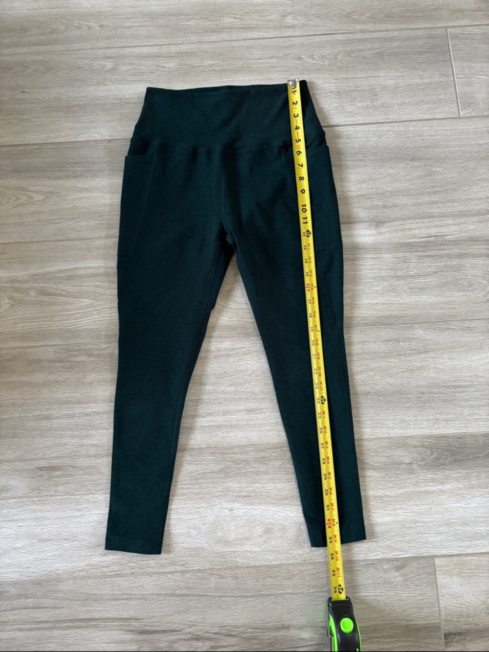 Beyond Yoga Green & Black Heathered Leggings With Pockets Size Large - Picture 7 of 12